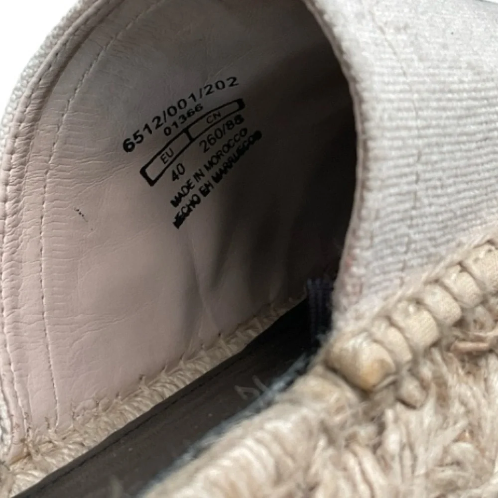 Zara Toe Cap Espadrilles Mules Size 40